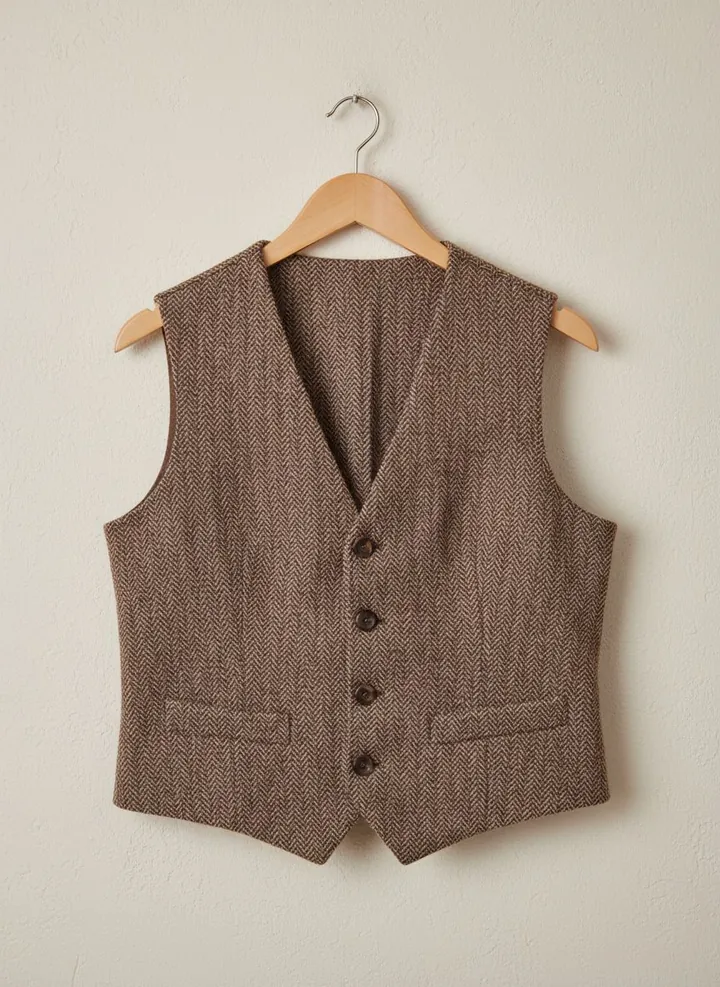 Vestă din tweed — fotografie de produs, umeraș