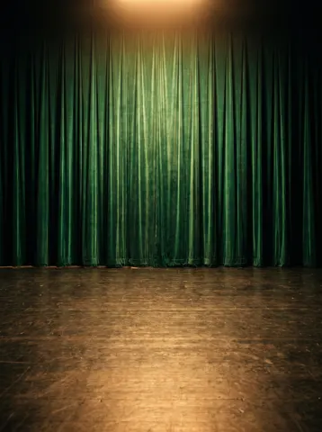 The empty Velvet curtain set
